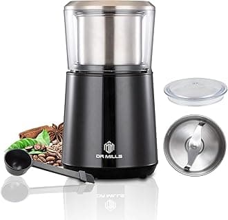DM-7451 Electric Coffee Grinder, Coffee Bean Grinder Electric Dried Spice, Nut, Herb Grinder, Detachable Cup, Dishwashable, SUS304 Stainless Steel