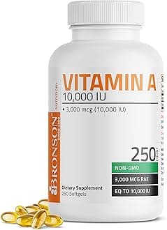Vitamin A 10,000 IU Premium Non-GMO Formula, 250 Softgels