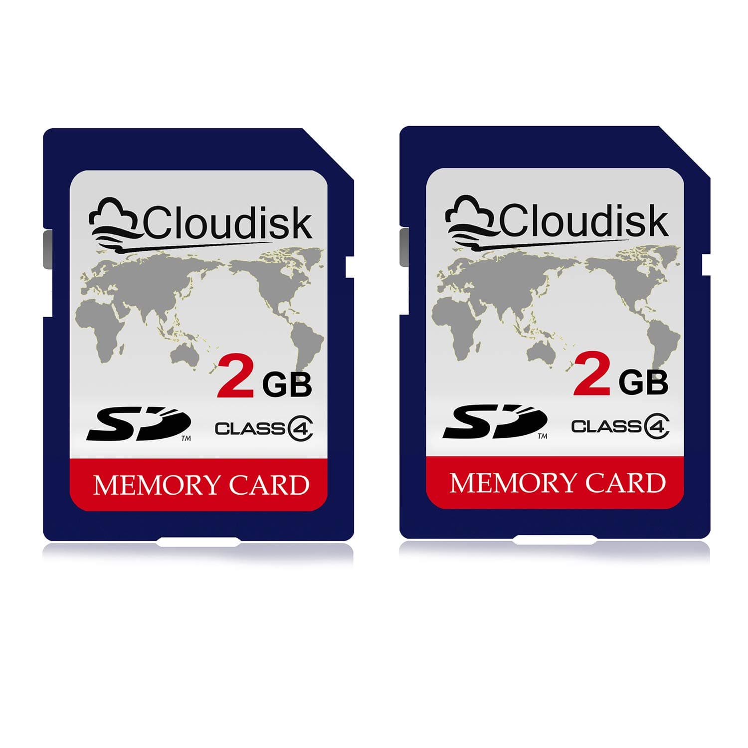 Pack of 2 SD Card 2GB Class 4 Flash Memory Card 2G SLC Standard Secure Digital Cards (2 GB)