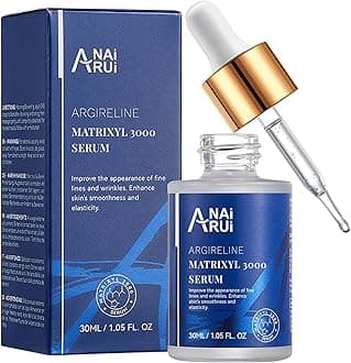 – ANAiRUi Matrixyl 3000 & Argireline Anti-Aging Face Serum with Peptide, Hyaluronic Acid, Against Wrinkles, Boost Collagen & Hydrate Skin for Mature & Dry Skin | 30ml