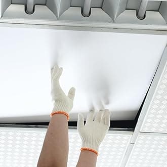 Peelsticktrim 12-Pack White Ceiling Panel 2ft x 2ft (24in x 24in), Waterproof and Fireproof PVC Smooth Drop Ceiling Tile