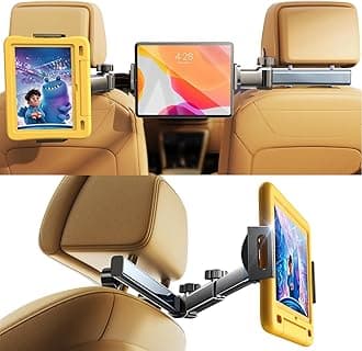 LISEN Tablet Holder for Car Headrest, iPad Holder for Car Mount [Extension Arm] 2024 Car iPad Holder Back Seat for Kids, Road Trip Essentials for 4.7-11" Tablet iPad Pro, Air, Mini, Galaxy, Fire