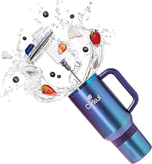 40oz. Cherry Blossom Stainless Steel Tumbler with Handle, All-Day StrawSip™, Double-Wall Insulated