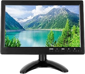 10.1 inch CCTV HDMI Monitor 1280X800 IPS Color Screen Home Security Monitor with AV/VGA/BNC/HDMI Input Built-in Speaker for Raspberry Pi