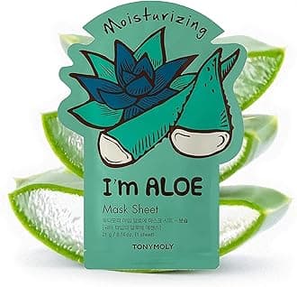 TONYMOLY I'm Aloe Mask Sheet - Moisturizing, Hydrating for Daily Premium K-Beauty Skincare, 1 Sheet