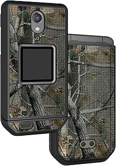 Nakedcellphone Plastic Case For Cat S22 Flip Phone, [Outdoor Camouflage] Slim Hard Shell Protector Cover - Bush Camo Design