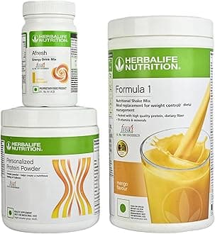 Herbalife Formula 1 Mango 500g with Personalized Protein Powder 200g and Afresh Lemon 50g Pack of 3