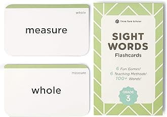 Think Tank Scholar 3Rd Grade Sight Words Flash Cards (Third Grade) | 100+ Dolch & Fry 6 Games Teaching Methods