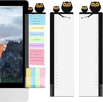 Office Desk Accessories 2pcs Multifunction Computer Monitor Memo Board - Transparent Computer Side Panel Memo Creative Monitor Side Panel Suitable for Office Home Desktop (Monitor Memo Board 6)