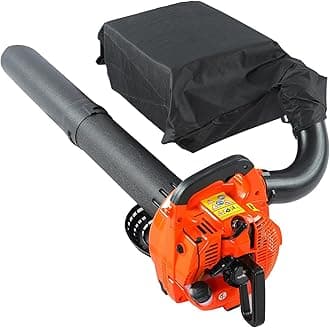 Neptune Simplify Farming 3 in 1 Handheld Leaf Blower Vacuum | 26 CC Powerful 2-Stroke Petrol Engine, 50L Reusable Collection Bag | Mulching Compact Leaves for Lawn & Garden Snow Blowing, Dust Cleaning