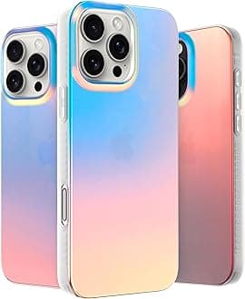 LONLI Hue - for iPhone 16 Pro Case - Holographic Iridescent Phone Case - Cute, Unique and Aesthetic Phone Cover - [360° Shock-Absorbent Bumper] - [4 Airbag Cushioned Corners]