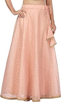 Studio Shringaar Women's Readymade Polyester Maxi Skirt Lehenga