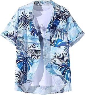OM SAI LATEST CREATIONMen's Casual Cotton Shirt – Button Down Summer Shirt for Men | Lightweight Textured Fabric | Perfect for Daily & Weekend Wear