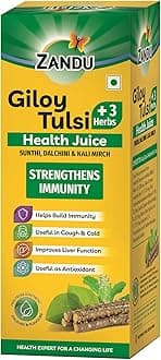 Giloy Tulsi + 3 Herbs Health Juice | Helps Build Immunity | Useful in Cough & Cold, Respiratory Health | Improves Liver Function| No Added Sugar (1000ml)