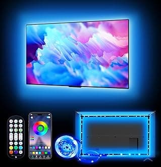Daymeet LED Lights for TV, 13.1ft TV Led Backlight for 50-55 inch USB TV Led Light Strip RGB Color Changing Led TV Lights with Remote Music Sync Bluetooth APP Control for Computer, Bedroom PC