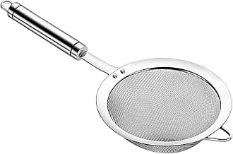 304 Stainless Steel Fine Mesh Strainers for Kitchen, Colander-Skimmer with Handle, Sieve Sifters for Food, Tea, Rice, Oil, Noodles, Fruits, Vegetable 5.51 inch Medium