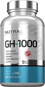 GH-1000 for Men Hormone Suport | Anti-Aging, Muscle Growth, Energy, Sleep | 168 Vegan Capsules Muscle Growth Supplements