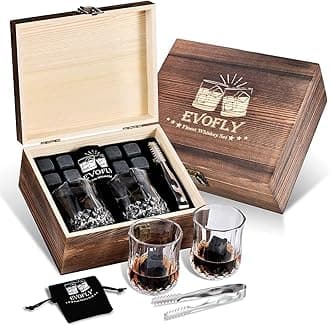 Gifts for Men Dad Husband Fathers Day from Wife Daughter Son, Whiskey Stones Set, Cool Unique Birthday Gifts Ideas for Him Boyfriend Grandpa, Anniversary Wedding Retirement