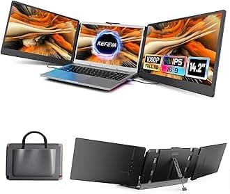 KEFEYA 12 Zoll Portable Monitor - Laptop Monitor Erweiterung - Tragbarer Monitor fürLaptop…