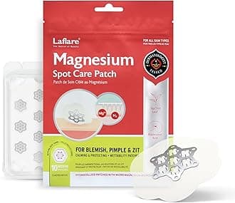 Laflare FreeGo Magnesium Acne Patches for Face. Blemish.Zit & Dark Spots from Post-Blemish, Acne .Zit. Self Dissolving,Hydrocolloid, Tee Tree oil & more (M 10pc)