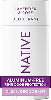 Deodorant - Natural Deodorant - Vegan, Gluten Free, Cruelty Free - Free of Aluminum, Parabens & Sulfates - Born in the USA - Lavender & Rose