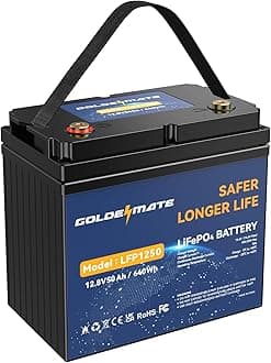 12V 50Ah LiFePO4 Battery, 10 Years Lifespan & 5000+ Cycles, Max to 640Wh, Rechargeable Lithium Iron Phosphate Battery with 50A BMS, Perfect for Solar, Marine, Trolling Motor, RV, Camping