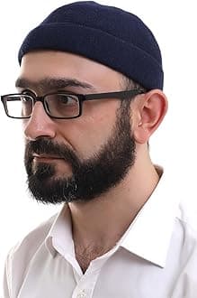 Turkish Muslim Winter Velvet Roll-up Edge Kufi Hats for Men, Taqiya, Takke, Peci, Islamic Caps, Islamic Gifts