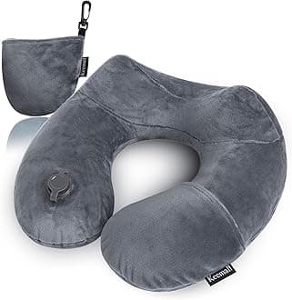 Inflatable Travel Pillows for Airplanes, Easy Blow Up Inflatable Travel Neck Pillows for Air Travel Sleeping Long Flight, Comfort Travel Air Pillows for Car Train Office Nap Camping