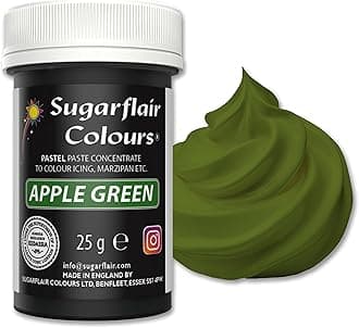 Sugarflair Pastel Apple Green Food Colouring Paste 25g - Concentrated Paste Food Dye for Cake Decorating, Fondant, Buttercream, Cake Batter and More - Vegan, Kosher, Bake-Stable