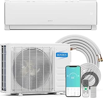 ROVSUN 11500 BTU Wifi Enabled Mini Split Air Conditioner & Heater, 17 SEER2 230V Inverter Ductless Wall AC Unit with Pre-Charged Condenser, Heat Pump & Installation Kit