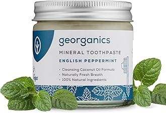 Georganics Remineralizing Natural Organic Coconut Oil Toothpaste 120ml - English Peppermint