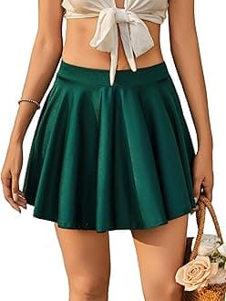 Avidlove Pleated Mini Skirt Plaid Skirts High Waist A Line Skater Skirt for Lingerie Schoolgirl