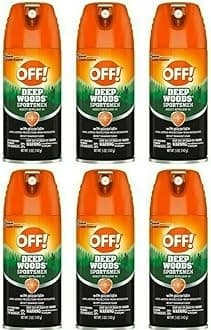 Off! Deep Woods Bug Spray & Mosquito Repellent, with Picaridin, Long Lasting Protection- Won't Damage Clothing and Gear 5 oz. (Pack of 6)