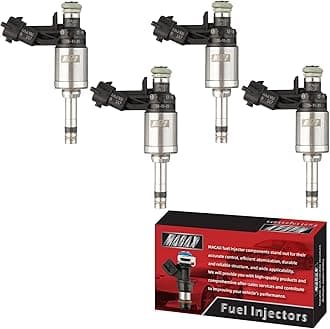Set of 4 Fuel Injectors FJ1140 BB5Z-9F593-B Replacement Compatible with Ford Edge Escape Explorer Focus Fusion Taurus Land Rover Discovery Sport LR2 Range Rover Evoque - Replaces BB5Z-9F593-A