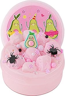 Kiwi Pink Jelly Cube Slime - Super Soft, Non-Sticky, Thick & Glossy Sensory Toy - Party Favors for Kids, Birthday, Easter, Halloween, Christmas Gifts for Girls & Boys