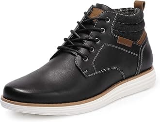 Mens Ankle Boots Lace-Up Causal Boots Mid Top Sneakers Dress Boots for Men
