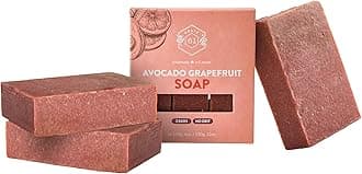 Crate 61 Avocado Grapefruit Soap 3 pack, 100% Vegan Cold Process, scented with premium essential oils, for men and women, face and body. ISO 9001 certified manufacturer