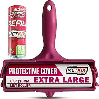 Lint Roller Supersize Extra Large Extra Refill ! 6.3" Pet Hair Remover Extra Sticky (120 Sheets Total)