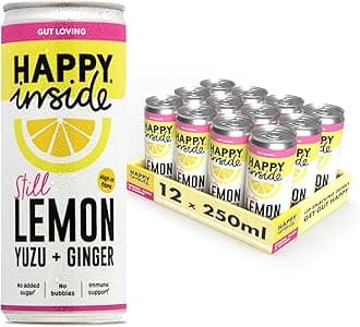 Gut Health Juice – Lemon, Yuzu & Ginger | No Added Sugar, High in Prebiotic Fibre, Vitamin C | Vegan (12 x 250ml)