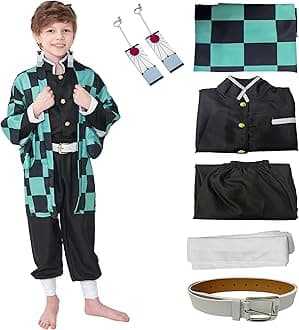 Kids Kimono Costume Cosplay Outfits Set Cloak Halloween Uniform Jackets Cape Costume for kids Adult