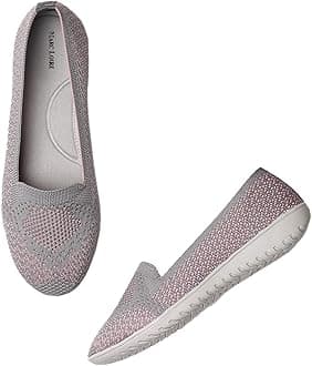 Women's Athleisure Knitted Active Wear Slip-On Ballet Loafer Shoes for Daily Walking