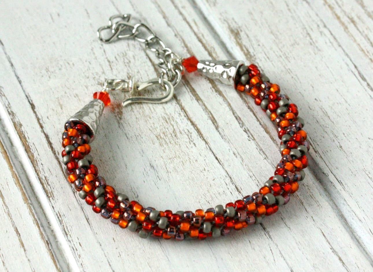 Autumn - Fall Beaded Bracelet