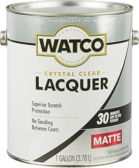 Watco 333690 Lacquer Clear Wood Finish, Gallon, Matte Clear