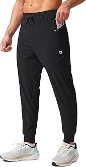 G Gradual Men's Joggers Pants with Zipper Pockets Stretch Athletic Sweatpants for Men Workout Jogging Running