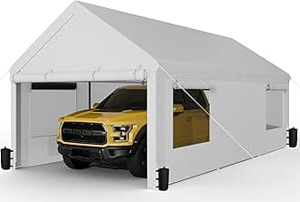 JAMFLY Carport, 10x20 ft Heavy Duty Carport