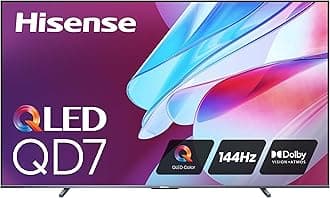 Hisense 100-Inch Class QD7 Series QLED 4K UHD Google Smart TV (100QD7N, 2024 Model) - QLED, Native 144Hz, Motion Rate 240, Direct Full Array, Game Mode Pro, Alexa Compatibility