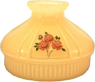 Aladdin 10" Champagne Red Rose Glass Lamp Shade N679