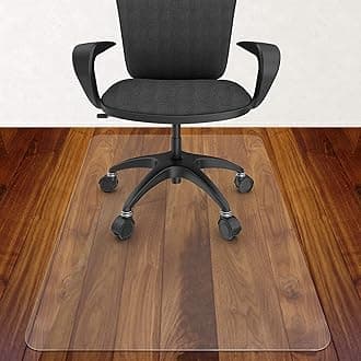 Azadx Large Chair Mat for Hardwood Floor 46 x 53'' Office Chair Mat for Hard Floors Clear Plastic Floor Mats for Wooden/Tile Floors Rolling Chairs Mats for Hardwood