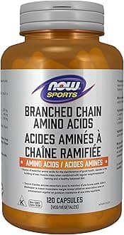NOW Sports Nutrition, Branched Chain Amino Acids, With Leucine, Isoleucine and Valine, 120 Capsules
