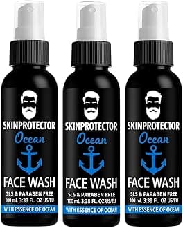 skinprotector Muuchstacs Ocean Face Wash for Men | Fight Acne & Pimples, Brighten Skin, Clears Dirt, Oil Control, Refreshing Feel - Multi-Action Formula (3x100 ml)